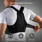 Correcteur de Posture Unisexe Soutien Dorsal & Épaules – Renforts Rembourrés Confortables et Réglable par Velcro
