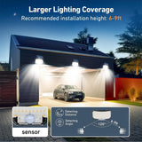 Lampes solaires d'extérieur avec détecteur de mouvement, projecteurs à distance, sécurité étanche IP65, 3 modes, 234LED