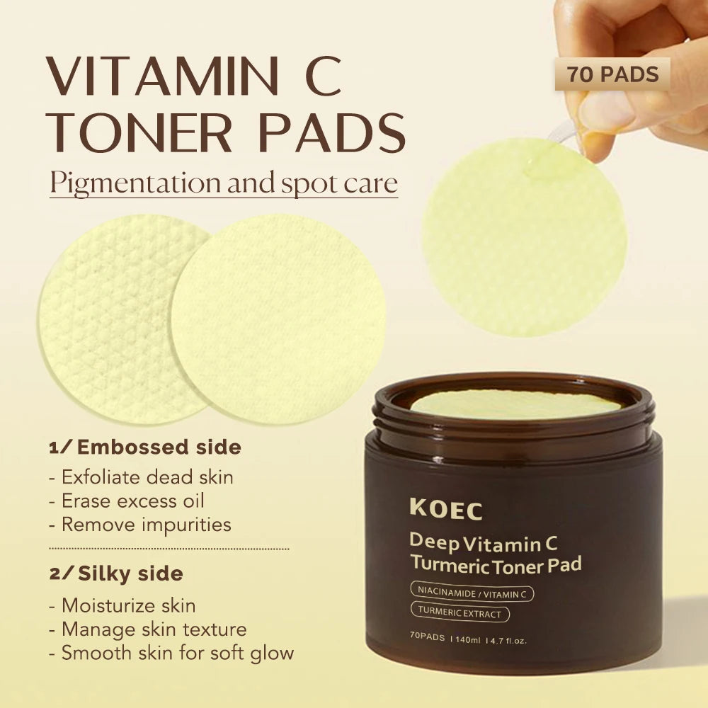 70 Disques Visage Imbibés – Formules AHA & BHA, Acide Salicylique et Lactique, Exfoliants, Hydratants et Éclat du Teint