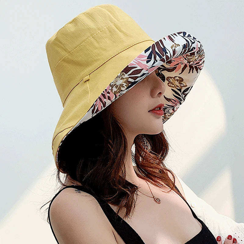 Women's Floral Reversible Anti-UV Hat