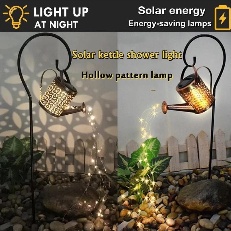 Lanterne arrosoir solaire pour jardin extérieur