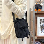 Sac Bandoulière Femme Léger à Noeud avec Porte-Bouteille – Pochette Téléphone pour Sport & Voyage
