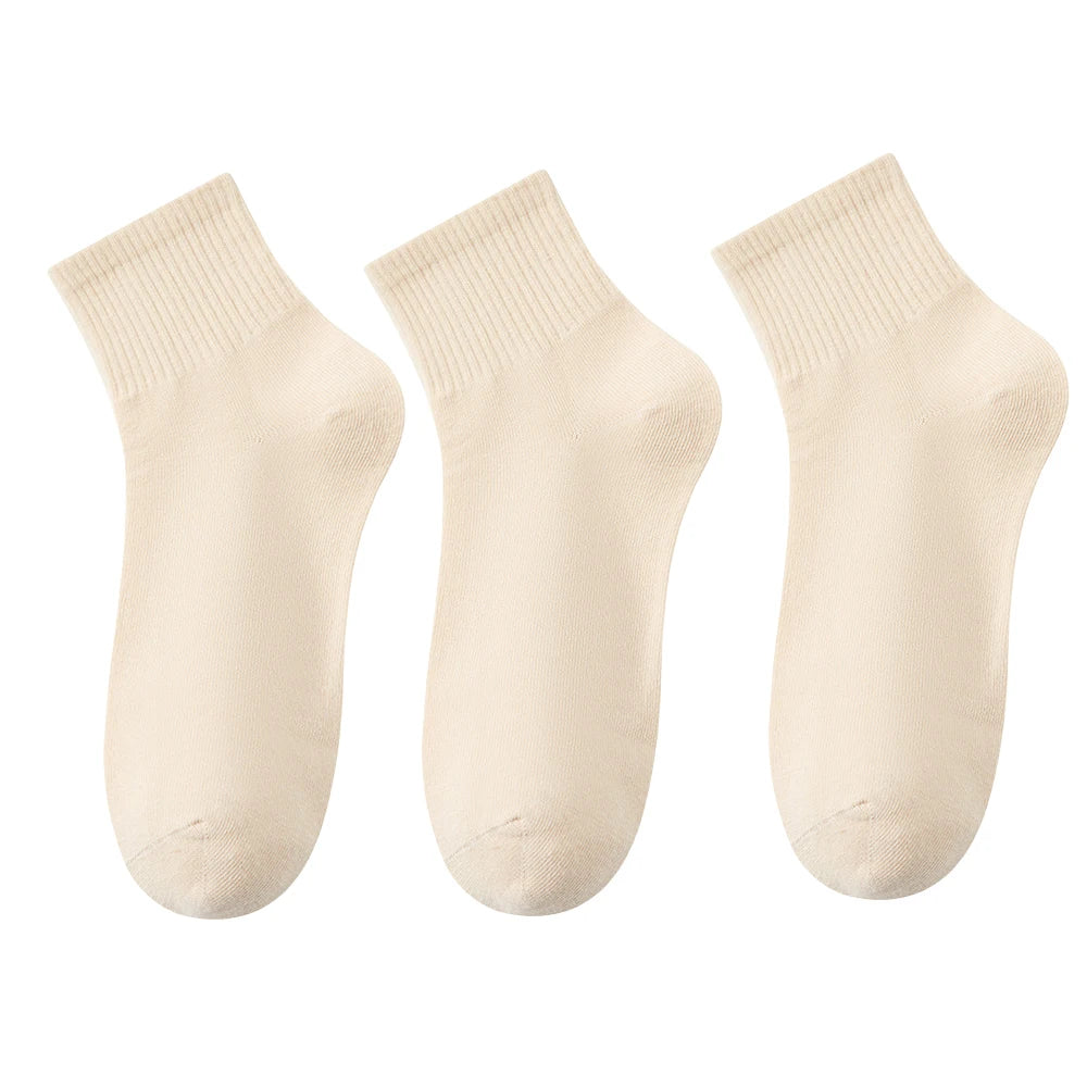 Lot de 3 paires de Chaussettes Courtes Confort & Douceur – 100% Coton