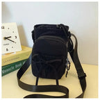 Sac Bandoulière Femme Léger à Noeud avec Porte-Bouteille – Pochette Téléphone pour Sport & Voyage