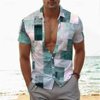 Chemise Légère à Imprimé Patchwork - Homme