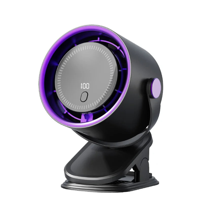 Ventilateur portable sans fil avec clips — silencieux