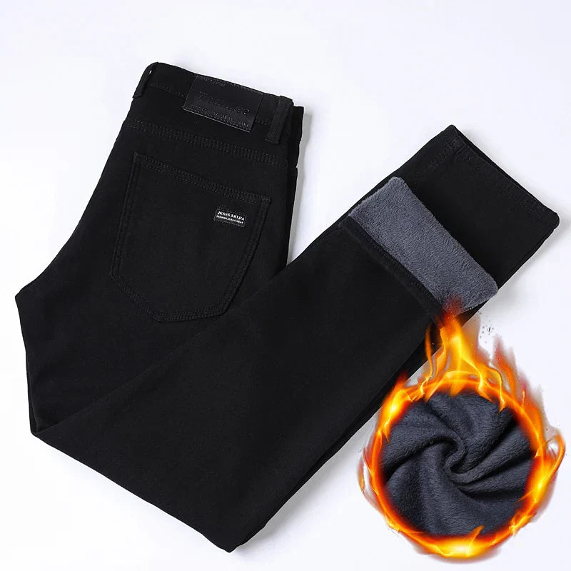 Jean Thermique Homme Hiver – Doublé Polaire Épais