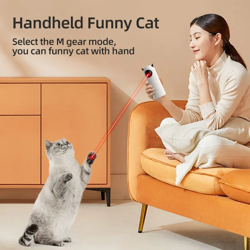 Jouet rotatif laser à LED infrarouge à trois modes pour chat