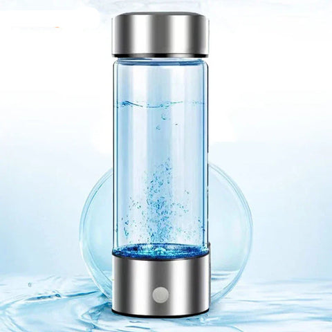 Gourde en verre à production d'hydrogène
