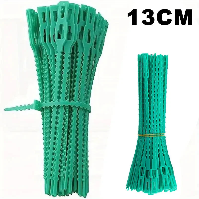 Lot de 100 Attaches de Jardin Réutilisables – Liens de Fixation Réglables pour Plantes, Vignes et Arbustes