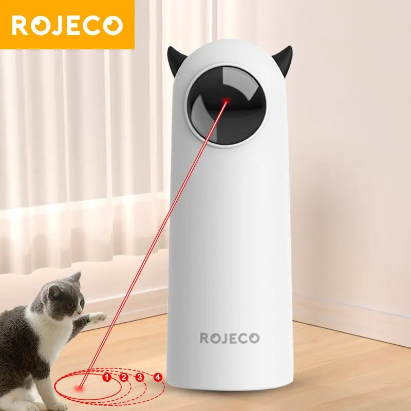 Jouet rotatif laser à LED infrarouge à trois modes pour chat