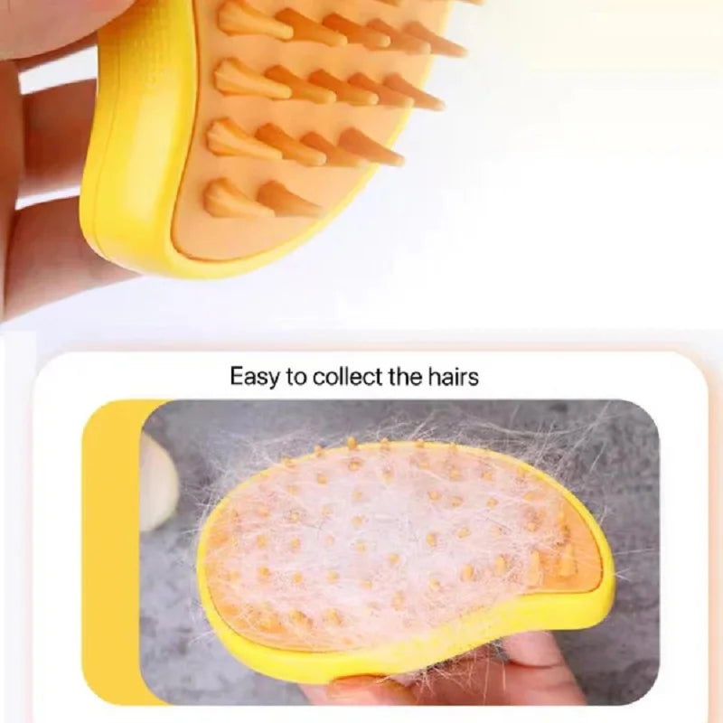 Brosse à Vapeur 3 en 1 pour Chien et Chat, Peigne de Toilettage