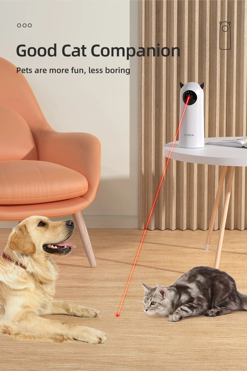 Jouet rotatif laser à LED infrarouge à trois modes pour chat