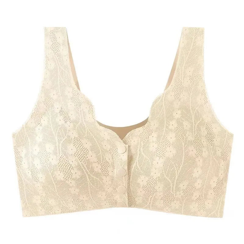 ULTRA-Comfortable Lace Bralette - Front snap closure