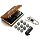 Kit de 9 glaçons réutilisables en granit pour Whisky - Idée cadeau