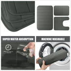 Ensemble de 3PCs de Tapis de Bain Absorbants & Antidérapants