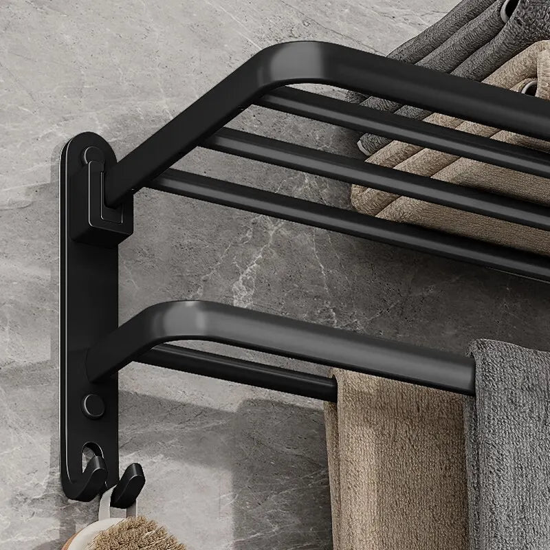 Support de serviette pliant en aluminium