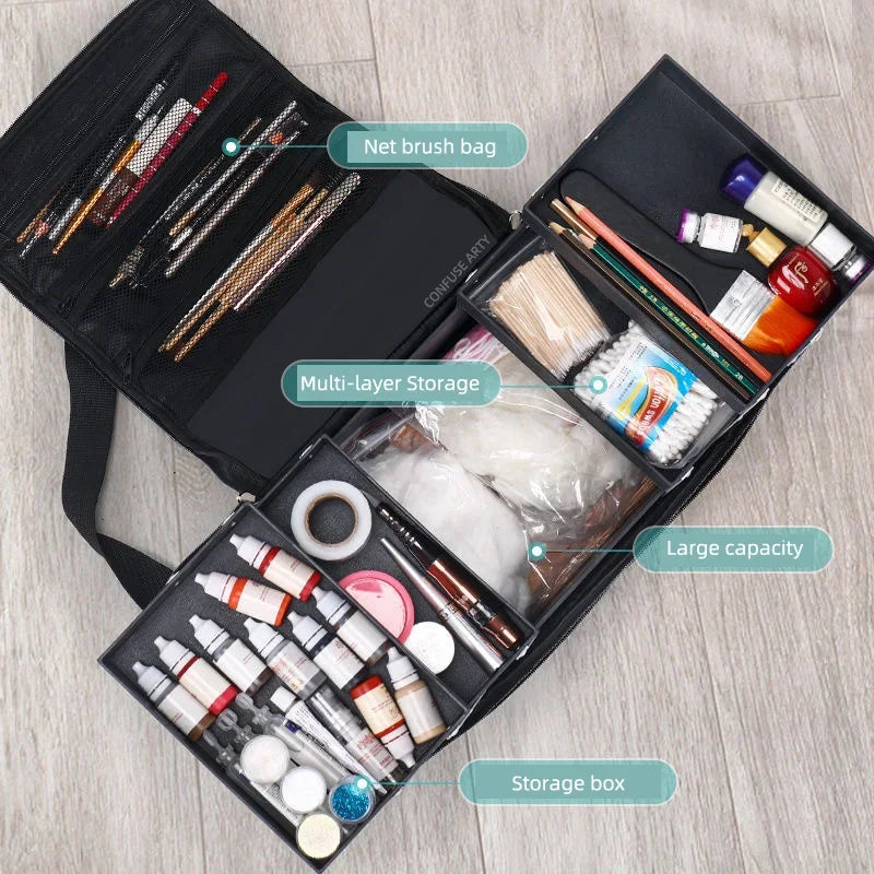 Trousse de maquillage de grande capacité