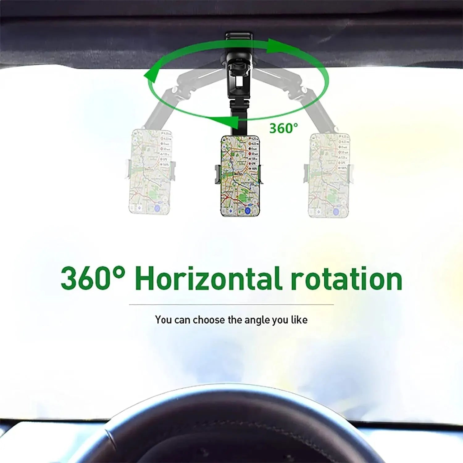 Support de téléphone portable pour pare-soleil de voiture