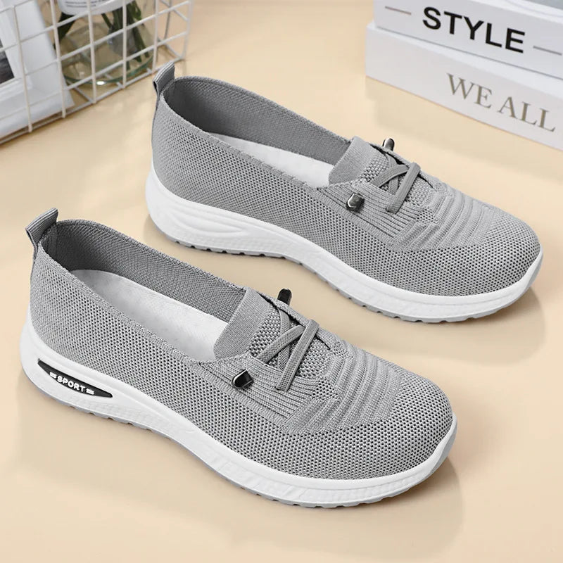 Chaussures décontractées respirantes à semelles épaisses pour femmes