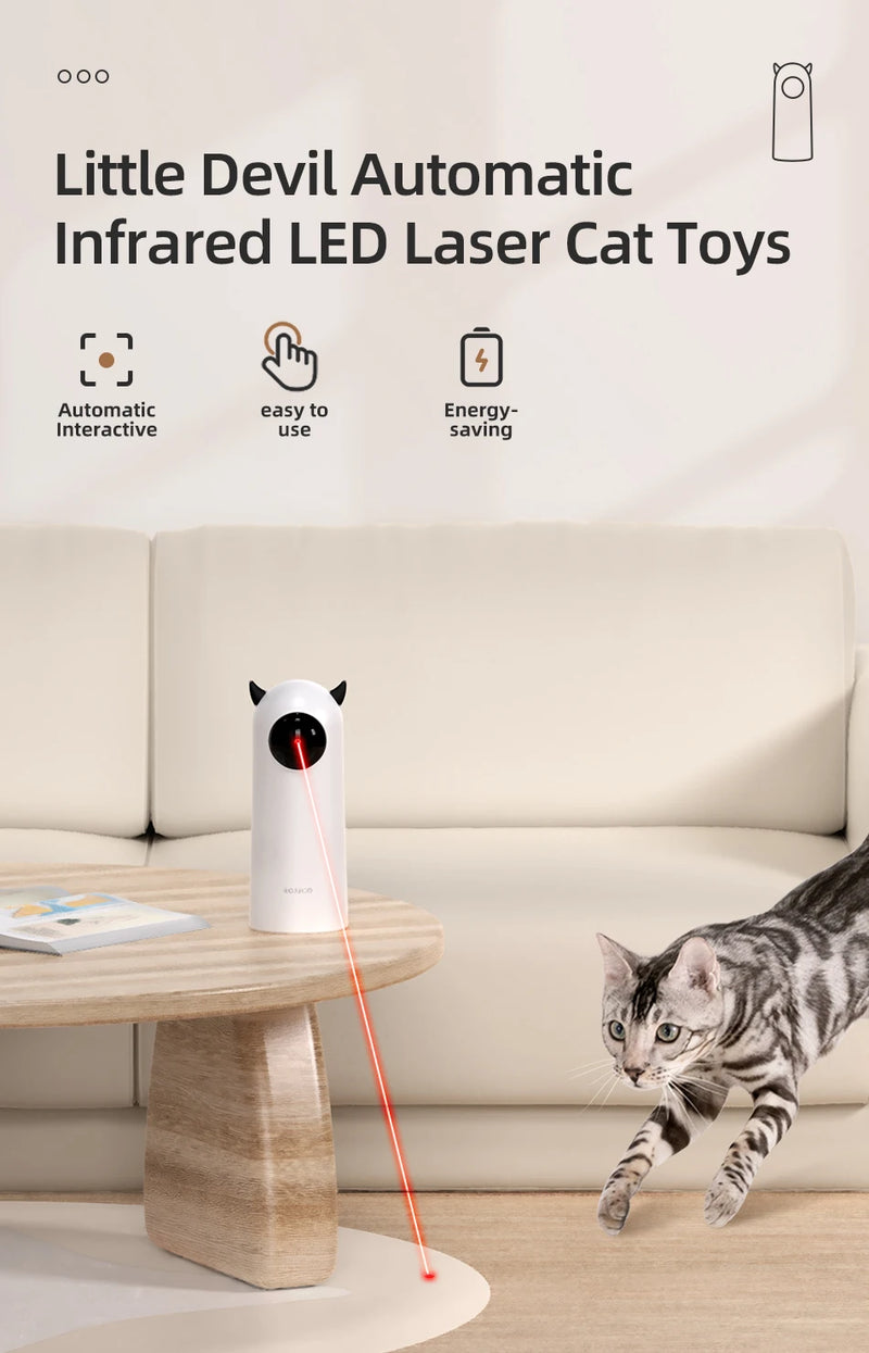 Jouet rotatif laser à LED infrarouge à trois modes pour chat