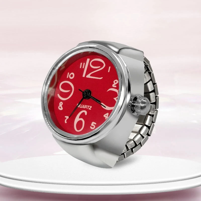 Montre Bague Originale Unisexe – Montre à Cadran Multicouleur & Rond en Alliage