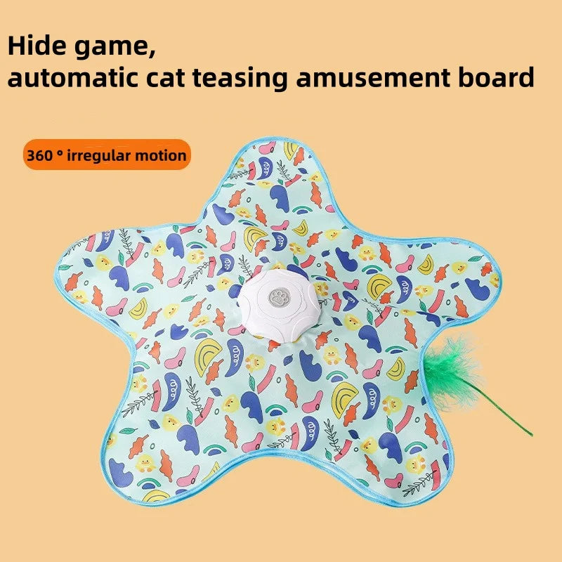 Tapis de Chasse Interactif pour Chat – Jouet Rotatif Automatique avec Capteur de Mouvement