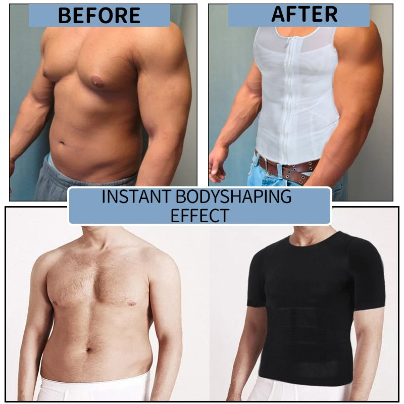 2 x Chemise de Compression Amincissante pour Homme