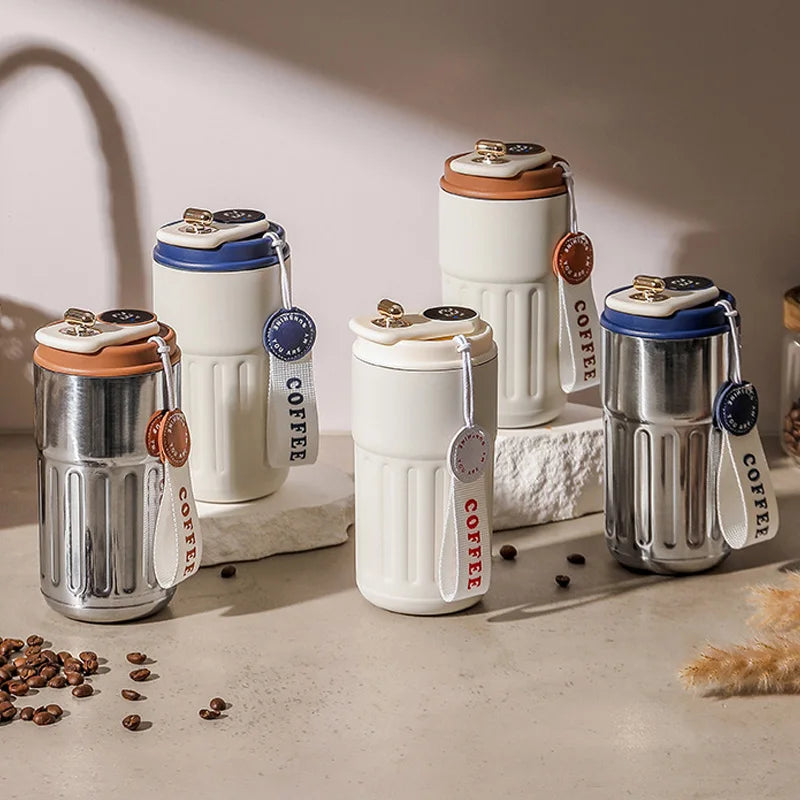 Thermos portable en acier inoxydable avec affichage de la température