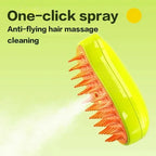 Brosse à Vapeur 3 en 1 pour Chien et Chat, Peigne de Toilettage