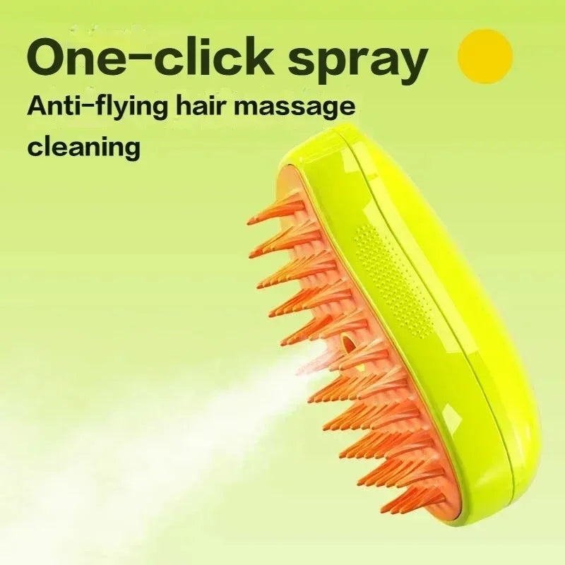 Brosse à Vapeur 3 en 1 pour Chien et Chat, Peigne de Toilettage