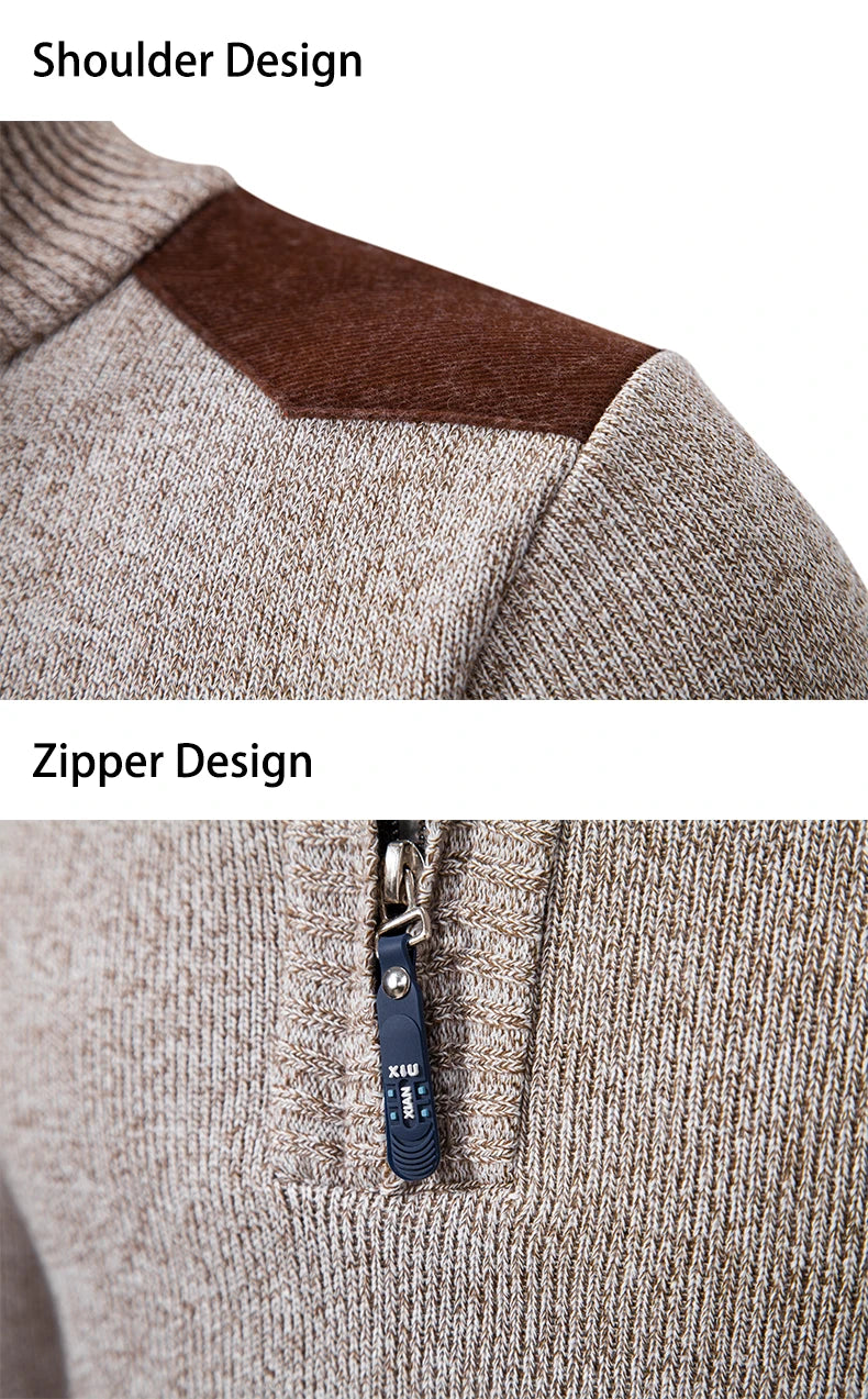 Pull Zippé Homme avec Poche - Chaleur & Style