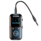 Adaptateur Bluetooth 5.4 4-en-1 – Récepteur & Transmetteur Audio AUX avec Écran LED