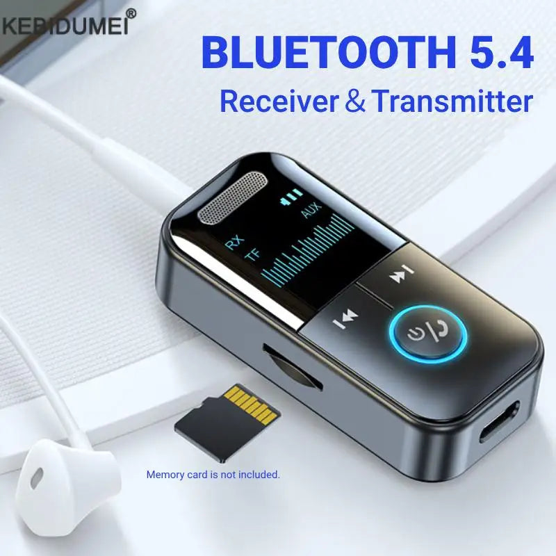 Adaptateur Bluetooth 5.4 4-en-1 – Récepteur & Transmetteur Audio AUX avec Écran LED