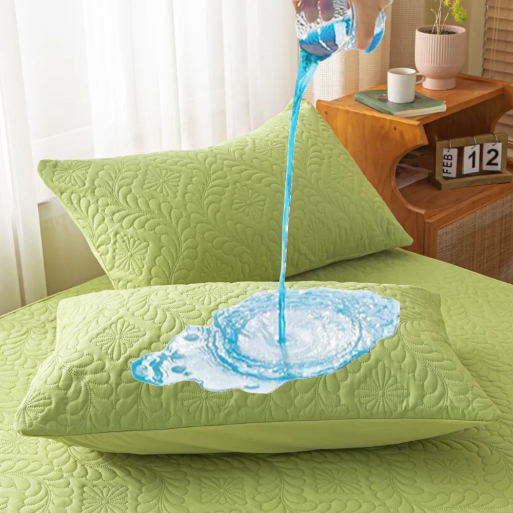 Lot de 2 Taies d’Oreiller Imperméables Matelassées 48x74 cm – 10 Couleurs
