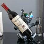 Sculpture de chien - Porte-vin moderne + Tire bouchon offert