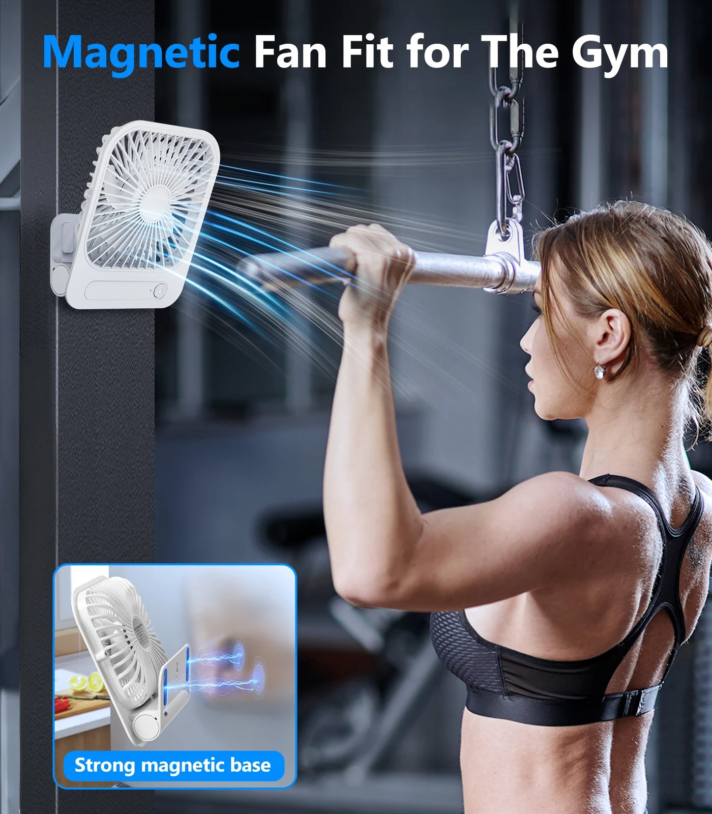 Mini Ventilateur 3-en-1 Ultra Fin Rechargeable Type-C 1200mAh