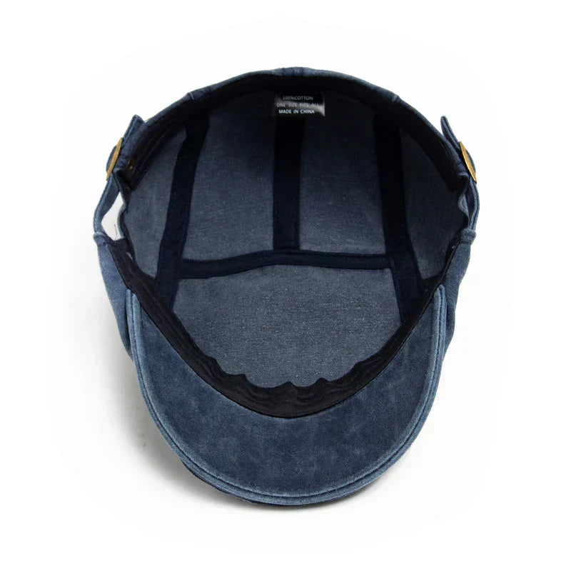 Béret Vintage en Denim Réglable Homme