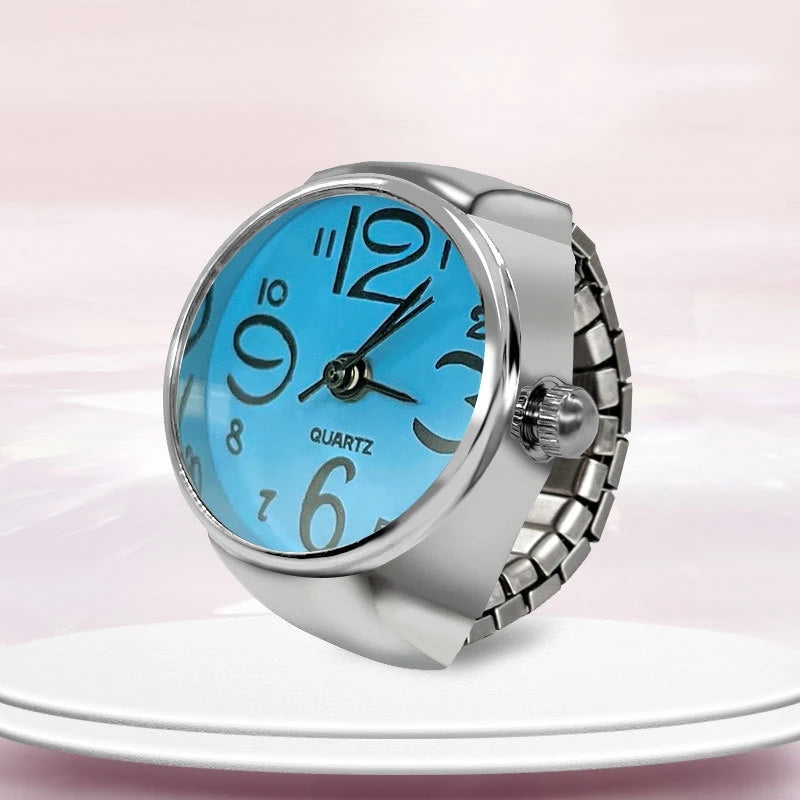 Montre Bague Originale Unisexe – Montre à Cadran Multicouleur & Rond en Alliage