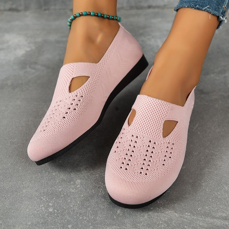 Mocassins décontractés en maille respirante pour Femme