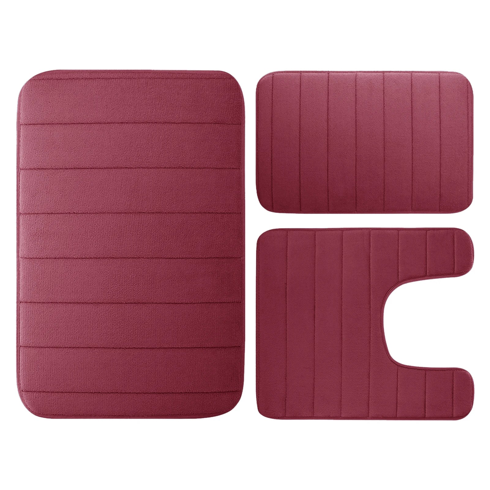 Ensemble de 3PCs de Tapis de Bain Absorbants & Antidérapants