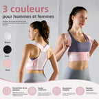 Correcteur de Posture Unisexe Soutien Dorsal & Épaules – Renforts Rembourrés Confortables et Réglable par Velcro