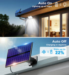 Lampes solaires d'extérieur avec détecteur de mouvement, projecteurs à distance, sécurité étanche IP65, 3 modes, 234LED