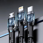 Lot de 2 Câble USB 3 en 1 charge rapide 120W