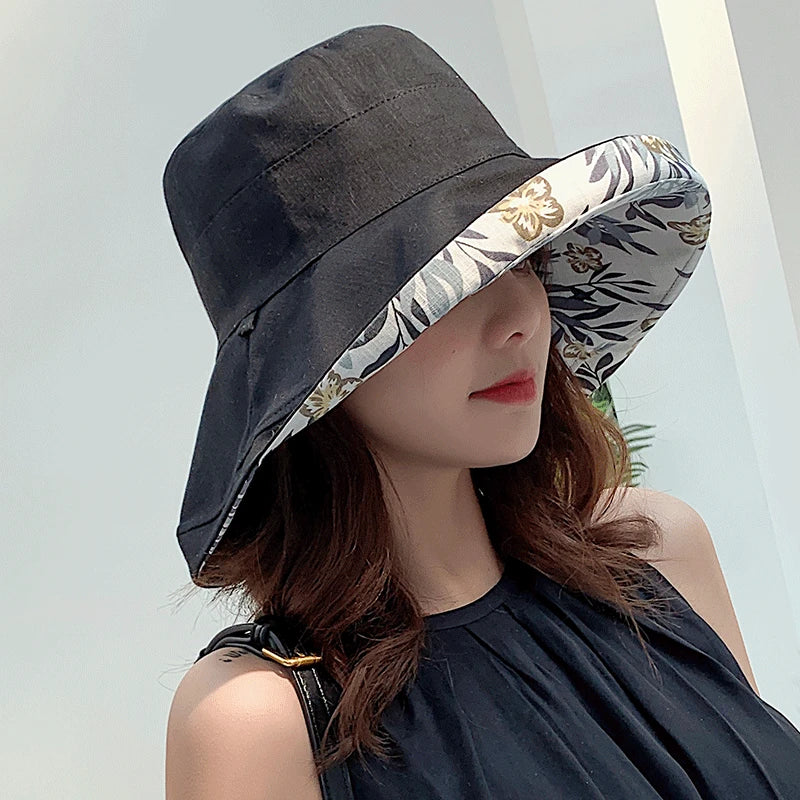 Women's Floral Reversible Anti-UV Hat