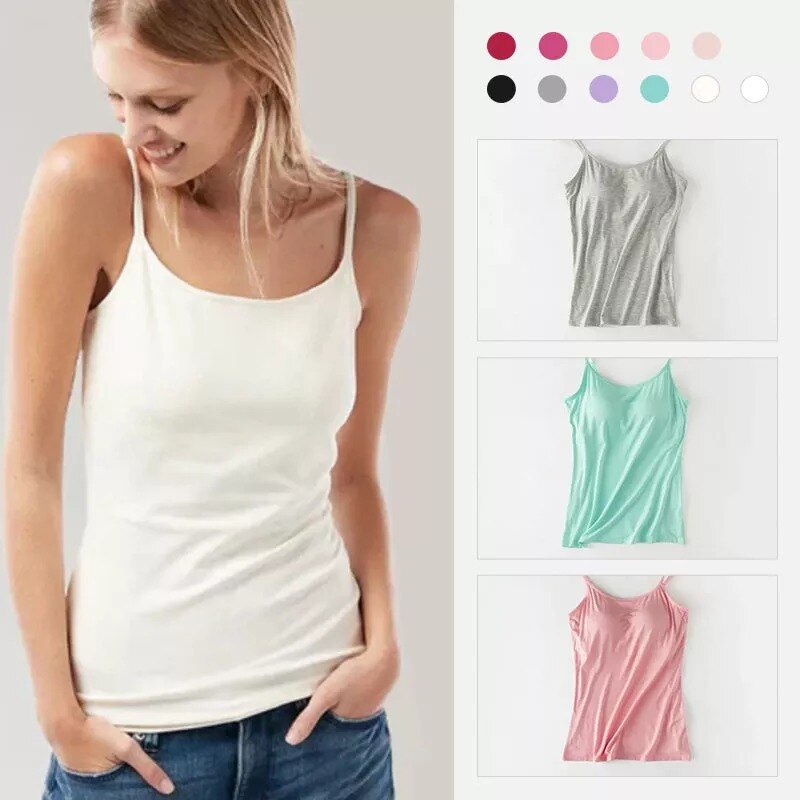COLOMI Débardeur Allaitement Avec Soutien-Gorge Intégré - Camisole Maternité Confortable