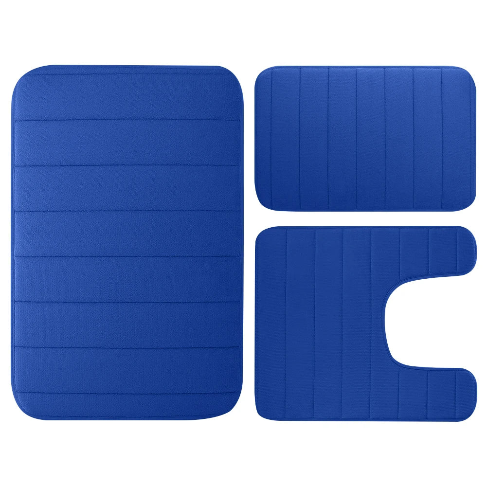 Ensemble de 3PCs de Tapis de Bain Absorbants & Antidérapants
