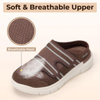 Mules FITVILLE pour Homme à Bout Large – Respirantes, Sans Lacets avec Soutien de la Voûte Plantaire