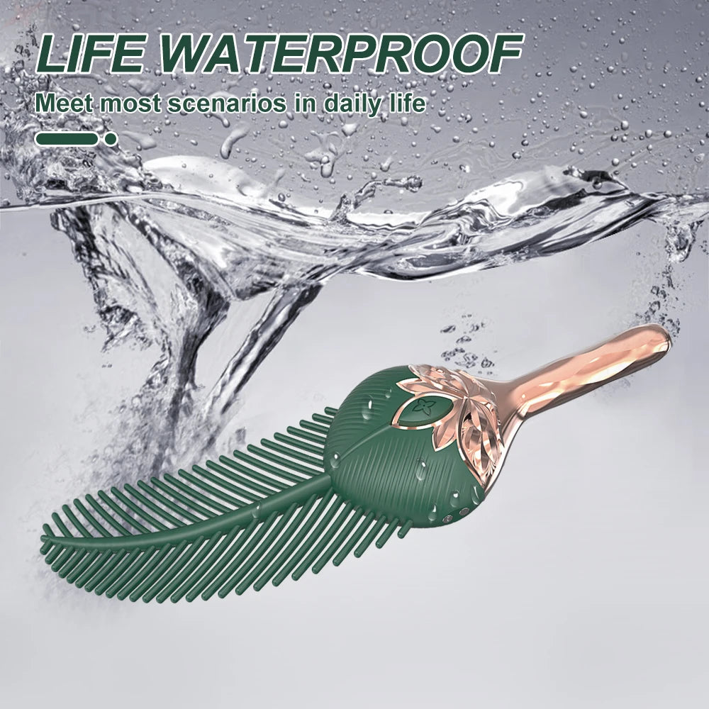 PEACOCK - Stimulateur clitoridien et corps en plume de paon - 10 vibrations