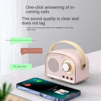 Mini Enceinte Bluetooth Portable Style Radio Rétro – Haut-Parleur Sans Fil, Son Stéréo & Basses